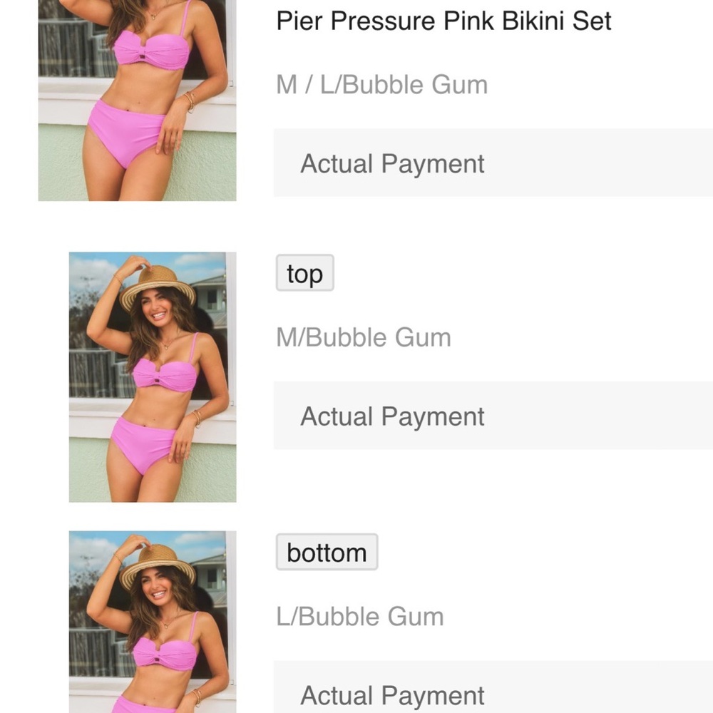 Old Navy Pink Twist-Front Bikini Top
